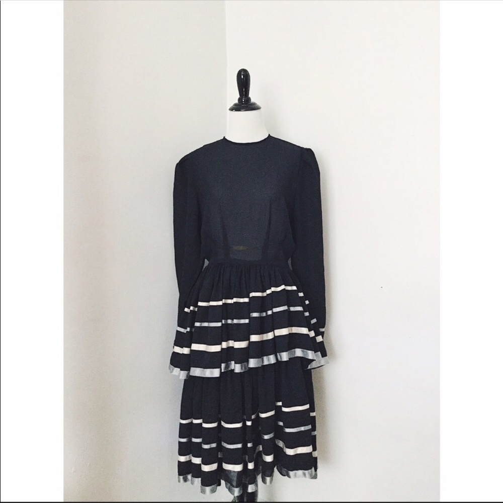Vintage 80's does 40's peplum dress